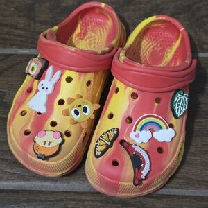 Kids Colorful Clogs with Fun Charms